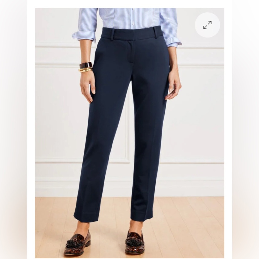 Talbots straight leg navy trousers